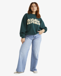 10 Tiki Vibes Kendall Crew Green UBJFT00194 Billabong