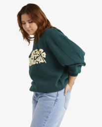 7 Tiki Vibes Kendall Crew Green UBJFT00194 Billabong