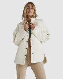 1 Lets Go Shacket Beige UBJJK00133 Billabong