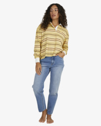 4 Double Up Rugby Polo Shirt Yellow UBJKT00205 Billabong