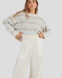 4 Follow Me High-Rise Elastic Waist-Waist Pants White UBJNP00116 Billabong
