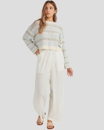 0 Follow Me High-Rise Elastic Waist-Waist Pants  UBJNP00116 Billabong