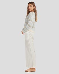 1 Follow Me High-Rise Elastic Waist-Waist Pants White UBJNP00116 Billabong