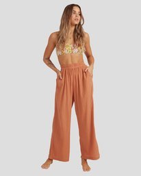 3 Follow Me High-Rise Elastic Waist-Waist Pants  UBJNP00116 Billabong
