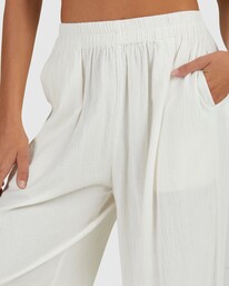 3 Follow Me High-Rise Elastic Waist-Waist Pants White UBJNP00116 Billabong