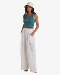 billabong, Follow Me High-Rise Elastic Waist-Waist Pants, WHITE (wht) FOLLOW ME PANT UBJNP00116