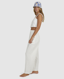 1 Follow Me High-Rise Elastic Waist-Waist Pants White UBJNP00116 Billabong