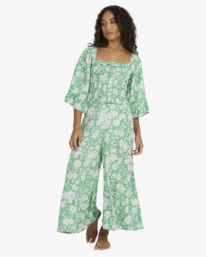 6 On My Mind Isle Wide Leg Beachy Pants Green UBJNP00150 Billabong