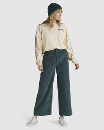 6 Sea Tone - Wide Leg Trousers for Women Green UBJNP00157 Billabong