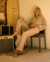 billabong, Good Day - Flared Trousers for Women, FEATHER GREY (tzf0) Good Day - Flared Trousers for Women UBJNP00158