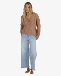 4 Just Fine Cardigan Brown UBJSW00106 Billabong