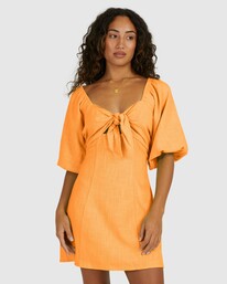 1 De La Sol - Robe courte pour Femme Orange UBJWD00132 Billabong