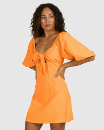 4 De La Sol - Robe courte pour Femme Orange UBJWD00132 Billabong