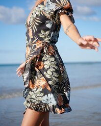 1 My Babylon Wrap Dress Black UBJWD00154 Billabong