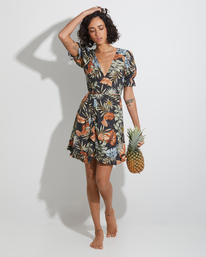 2 My Babylon Wrap Dress Black UBJWD00154 Billabong