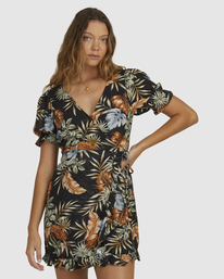 6 My Babylon Wrap Dress Black UBJWD00154 Billabong