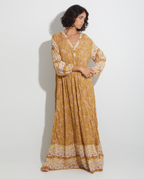 0 Shine On Eco Maxi Dress Yellow UBJWD00168 Billabong