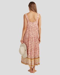 4 Shine On Eco Midi Dress Pink UBJWD00169 Billabong