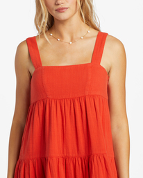 3 Linda Midi Dress Red UBJWD00170 Billabong