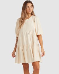 2 Valentine Tiered Mini Dress White UBJWD00171 Billabong