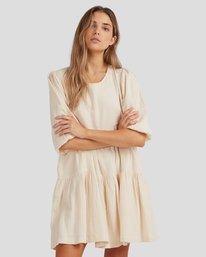 5 Valentine Tiered Mini Dress White UBJWD00171 Billabong