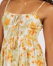 5 Utopia - Vestido largo de flores para Mujer Blanco UBJWD00294 Billabong