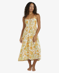 2 Utopia - Vestido largo de flores para Mujer Blanco UBJWD00294 Billabong