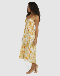 4 Utopia - Vestido largo de flores para Mujer Blanco UBJWD00294 Billabong