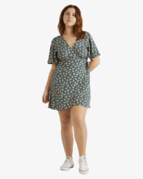 9 Lost Days Wrap Dress Green UBJWD00304 Billabong