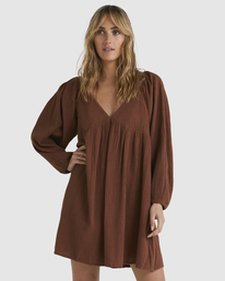 0 Luna Mini Dress Brown UBJWD00318 Billabong