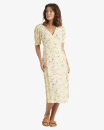 4 Kismet Midi Wrap Dress Yellow UBJWD00359 Billabong