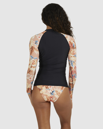 2 Shady Days Pipa Long Sleeve Zip-Up Rashguard Black UBJWR00172 Billabong