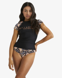 0 Hideaway Hippie Wahine Rash Vest Black UBJWR03001 Billabong