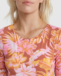 3 Copacabana Bodysuit Rash Vest Brown UBJWR03004 Billabong
