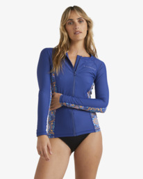 0 Summerside Off Shore Rash Vest Purple UBJWR03019 Billabong
