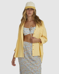 billabong, In The Tide - Chemise manches longues pour Femme, FRESH SQUEEZED (yzn0) In The Tide - Long Sleeve Shirt for Women UBJWT00161