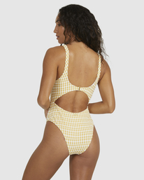 3 Wave Check One Piece Yellow UBJX100205 Billabong