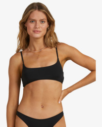 1 Sol Searcher Scoop Bralette Bikini Top Black UBJX300158 Billabong
