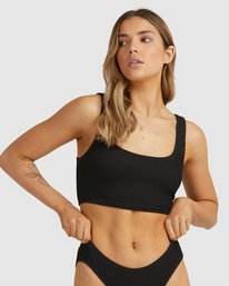 1 Summer High Crop Bikini Top Black UBJX300209 Billabong
