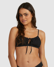 1 Summer High Coco Bralette Bikini Top Black UBJX300240 Billabong