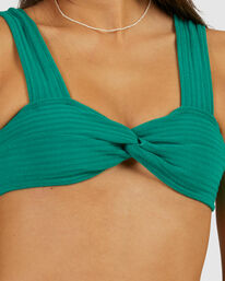 4 Terry Rib Kali Bralette Bikini Top Green UBJX300297 Billabong