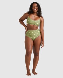 4 Free Fallin Lila D/DD Bralette Bikini Top Green UBJX300428 Billabong