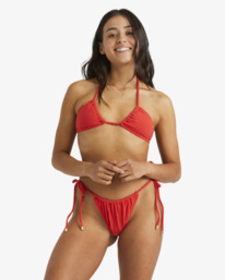 2 Terry Rib Remi Tri Bikini Top Orange UBJX300429 Billabong