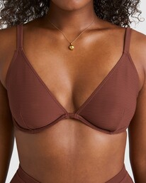 3 Tanlines Reese D/DD Underwire Bikini Top Brown UBJX300440 Billabong