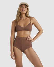 0 Summer High V Bralette Bikini Top Brown UBJX300482 Billabong