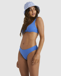 1 Terry Rib Marina Bra Bikini Top Blue UBJX300502 Billabong