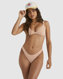 0 Wave Check Ruby Bra Bikini Top Beige UBJX300521 Billabong