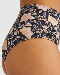 4 Hideaway Hippie Hi Retro Bikini Bottom Black UBJX400397 Billabong