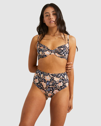 1 Hideaway Hippie Hi Retro Bikini Bottom Black UBJX400397 Billabong