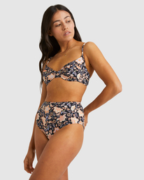 2 Hideaway Hippie Hi Retro Bikini Bottom Black UBJX400397 Billabong
